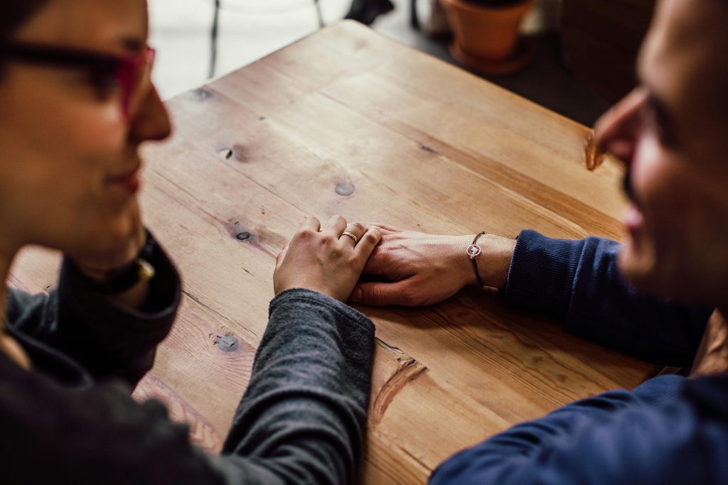 Partner supporting a loved one in addiction recovery treatment